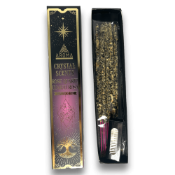 Encens Quartz Rose AROMA Smudge Kit Encens Cristal - Bâtonnets d’encens minéraux - 1 boite de 20gr.