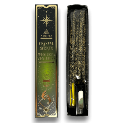 Aventurin Rökelse AROMA Smudge Rökelse Kit Crystal Aventurin - Rökelse pinnar med mineraler - 1 låda med 20gr.