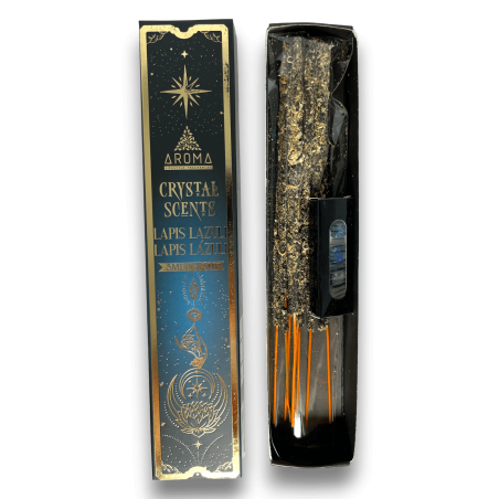 Incenso al lapislazzuli AROMA Smudge Kit incenso al lapislazzuli - Bastoncini di incenso con minerali - 1 scatola da 20gr.
