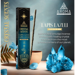 Incenso al lapislazzuli AROMA Smudge Kit incenso al lapislazzuli - Bastoncini di incenso con minerali - 1 scatola da 20gr.