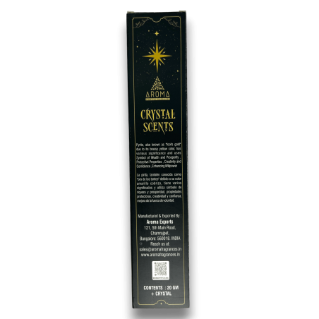Weihrauch Pyrit AROMA Smudge Pyrit Räucherstäbchen Kit - Räucherstäbchen mit Mineralien - 1 Schachtel mit 20gr.
