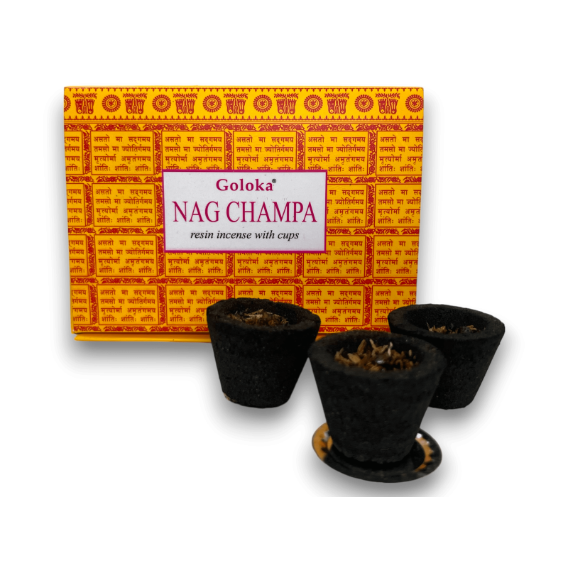 Nag Champa Goloka Tasses en résine - 6 verres à résine d’encens-Gobelets en résine Goloka-HOSTENATURA