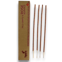 Encens Palo Santo et Rose ISPALLA Romance - Encens Naturel et Bio fabriqué au Pérou - 15gr.