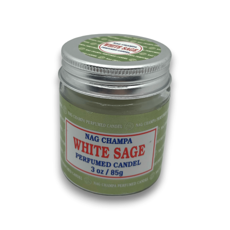 Espelma Pot Salvia Blanca Nag Champa Satya - Neteja i Purificació - 85gr. - 24 hores durada