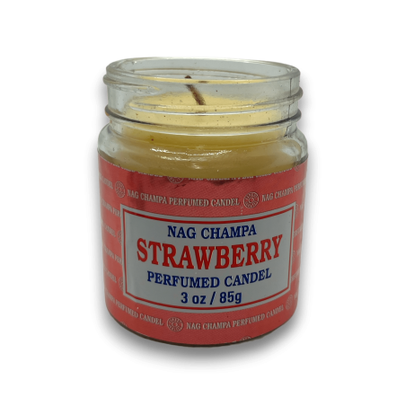 Lumanare Borcane cu Capsuni Nag Champa Satya - 85gr. - durata de 24 de ore