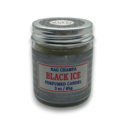 Black Ice Nag Champa Satya Glas Kerze - 85gr. - 24 Stunden Dauer