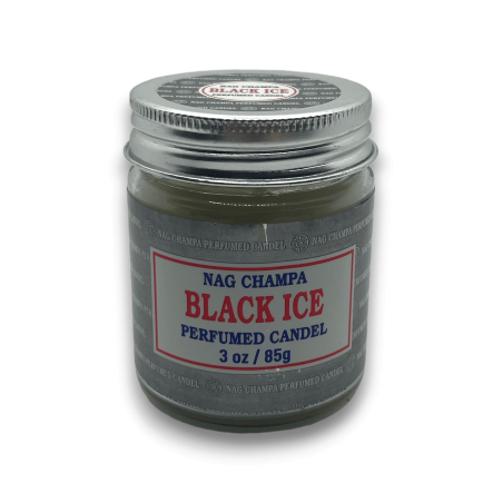 Black Ice Nag Champa Satya Jar Candle - 85gr. - 24 timmars varaktighet