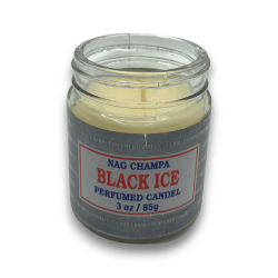 Black Ice Nag Champa Satya Glas Kerze - 85gr. - 24 Stunden Dauer