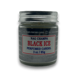 Black Ice Nag Champa Satya Glas Kerze - 85gr. - 24 Stunden Dauer