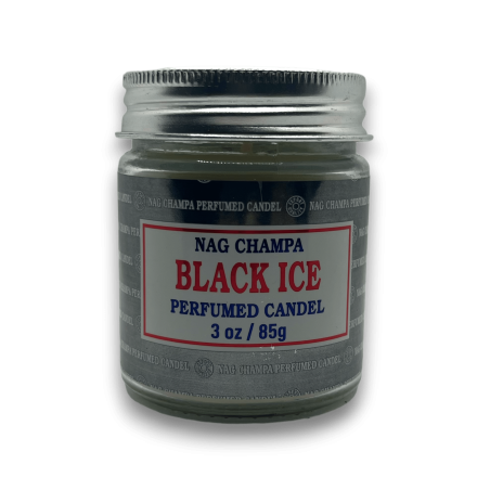 Black Ice Nag Champa Satya Jar Candle - 85gr. - 24 timmars varaktighet