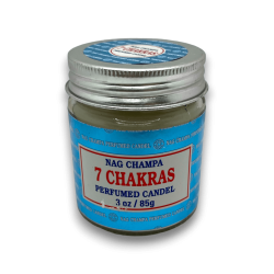 7 Chakras Nag Champa Satya Candle Jar - 85gr. - 24 uur duur