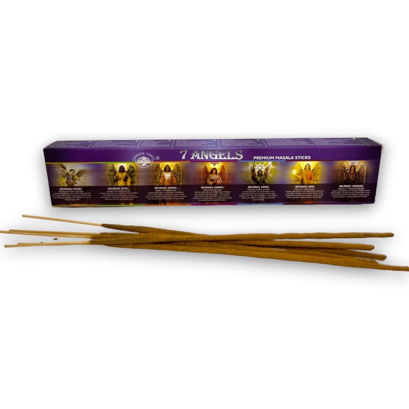 Incense 7 Archangels Green Tree 7 Angels - Premium Masala Sticks - 1 pack of 15g.-GREEN TREE INCENSE-HOSTENATURA