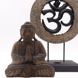 Feng Shui OM-set - Boeddha Feng Shui-set - Om - Grijs en Zwart