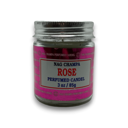 Vela Tarro Rosa Nag Champa Satya Rose - 85gr. - 24 horas duración
