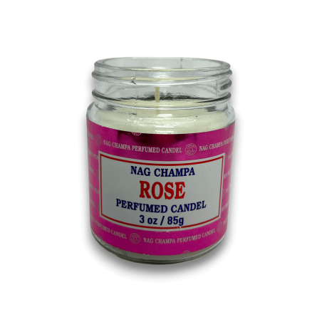 Vela Tarro Rosa Nag Champa Satya Rose - 85gr. - 24 horas duración