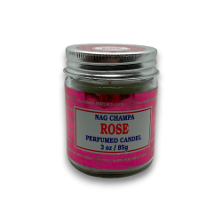 Bougie en pot rose Nag Champa Satya Rose - 85g - Durée de 24 heures