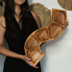 Teak wood bowl in the shape of a Snake (approximately 55cm)