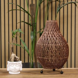 Wicker Table Lamp - Natural - 39x24cm