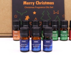 Conjunto de Óleos Aromáticos de Natal - 12 x 5ml.