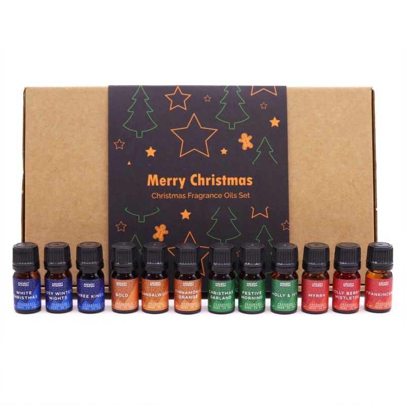 Conjunto de Óleos Aromáticos de Natal - 12 x 5ml.-ÓLEOS DE FRAGRÂNCIA-HOSTENATURA