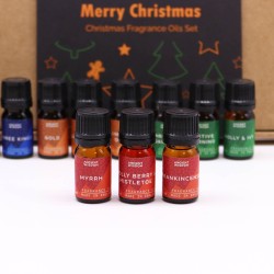 Conjunto de Óleos Aromáticos de Natal - 12 x 5ml.