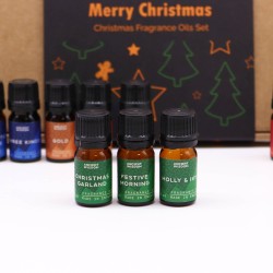 Conjunto de Óleos Aromáticos de Natal - 12 x 5ml.