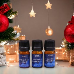 Conjunto de Óleos Aromáticos para Festas de Natal - 12 x 5ml.