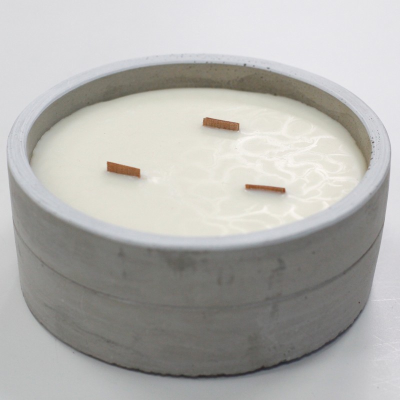 Large Round - Vanilla and Crushed Orange-CONCRETE CANDLES-HOSTENATURA