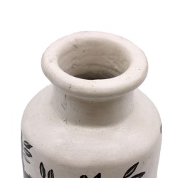 Retro Keramikvase mit Bambus Motiv - Natur - 32x15cm