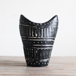 Keramikvase in Schokoladen-Wirbel-Form - 32x15cm