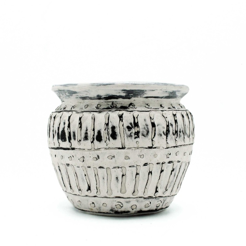 Grekisk Lera Planter Cream Färg 12cm-BALI KERAMISKA VAS-HOSTENATURA