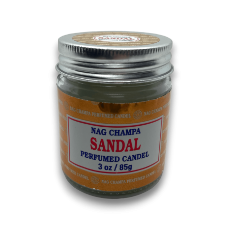 Pot en bois de santal Nag Champa Satya Bougie de santal - 85gr. - durée 24 heures