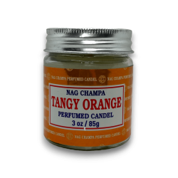 Bougie en pot Orange Épicée Nag Champa Satya Tangy Orange - 85g - Durée de 24 heures