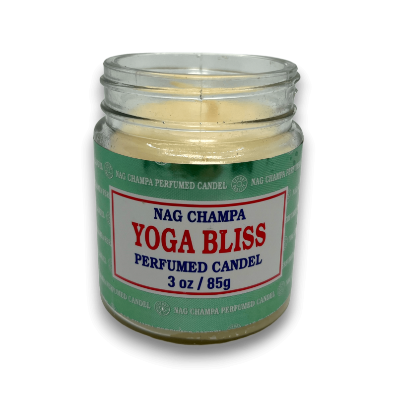 Lumânare în borcan Yoga Bliss Nag Champa Satya - 85gr. - durata de 24 de ore-Lumânări Nag Champa Satya-HOSTENATURA