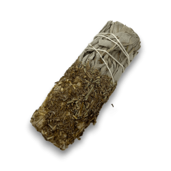 DIP White Sage Bundle with Rosemary - Eco-Artisanal Battered Bundle - Good Vibrations and Cleansing of Negative Energies