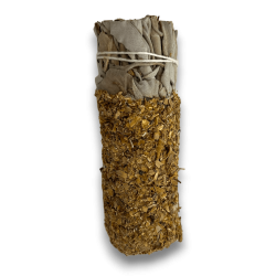 Bound DIP White Sage with Orange Blossom - Handcrafted Breaded Bundle - Energy Cleansing, Attract Peace and Harmony