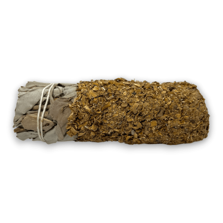 Atado DIP Salvia Blanca con Azahar - Atado Rebozado Ecoartesanal - Limpieza Energética, Atraer Paz y Armonía