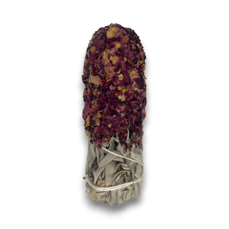 Lligat DIP Salvia Blanca amb Rosa - Lligat Arrebossat Ecoartesanal - Protegir i Purificar l'Amor