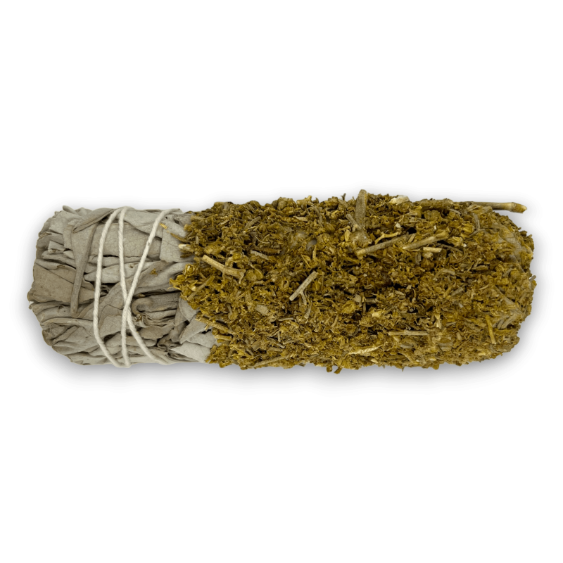 DIP White Sage Bundle with Rue - Eco-Artisanal Battered Bundle - Protection and Purification-TIED UP-HOSTENATURA