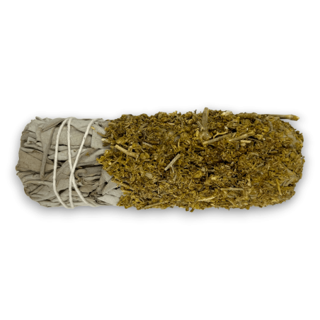 Bundlad DIP Vit Salvia med Ruda - Inslaget Ecohandgjort Bundlad - Skydd och Renhållning