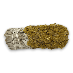 DIP White Sage Bundle with Rue - Eco-Artisanal Battered Bundle - Protection and Purification