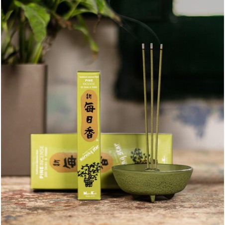 Incienso Japonés Morning Star Pino Pine Nippon Kodo (20g) 50 barritas + incensario