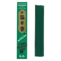 Encens japonès Morning Star Cedre Cedarwood de Nippon Kodo (20g) 50 barretes + encenser