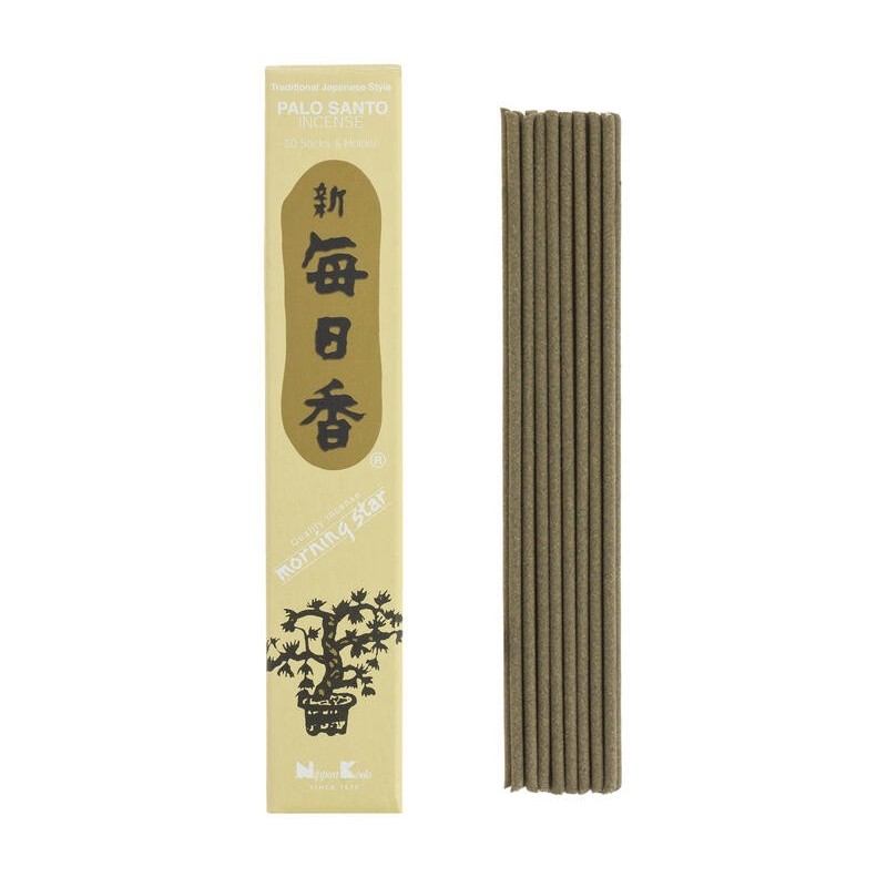 Incenso giapponese Morning Star Palo Santo Nippon Kodo (20g) 50 bastoncini + bruciatore di incenso-INCENSI GIAPPONESI-HOSTENATURA