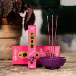 Encens japonais Morning Star Lotus Nippon Kodo (20g) 50 bâtonnets + brûleur d'encens