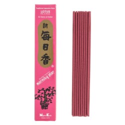 Encens japonais Morning Star Lotus Nippon Kodo (20g) 50 bâtonnets + brûleur d'encens