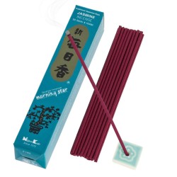 Encens Japonais Etoile du Matin Jasmin Nippon Kodo (20g) 50 barres + encensoir