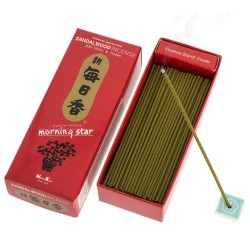 Encens Japonais Morning Star Santal Sandalwood Nippon Kodo 200 bâtonnets + porte-encens - Grand Pack