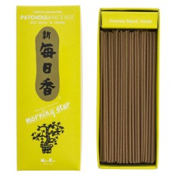 Incenso giapponese Morning Star Patchouli di Nippon Kodo, confezione grande contenente 200 bastoncini + portaincenso.