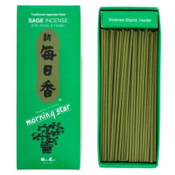 Encens japonès Morning Star Salvia Sage de Nippon Kodo 200 barres + portaencens - Paquet Gran